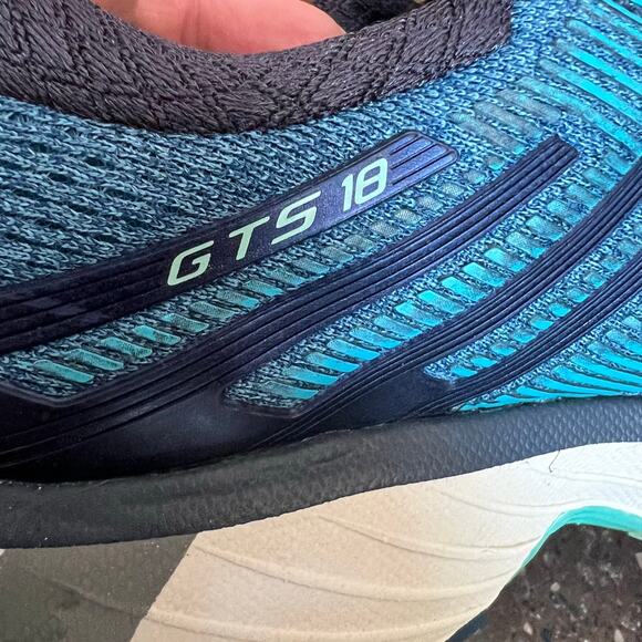 Brooks Adrenaline GTS 18 1202681D495 Blue Teal Running Shoes Size 8.5 - Picture 5 of 8